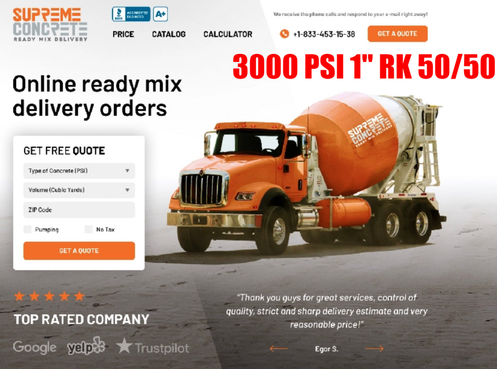3000 PSI 1" RK 50/50 MIX