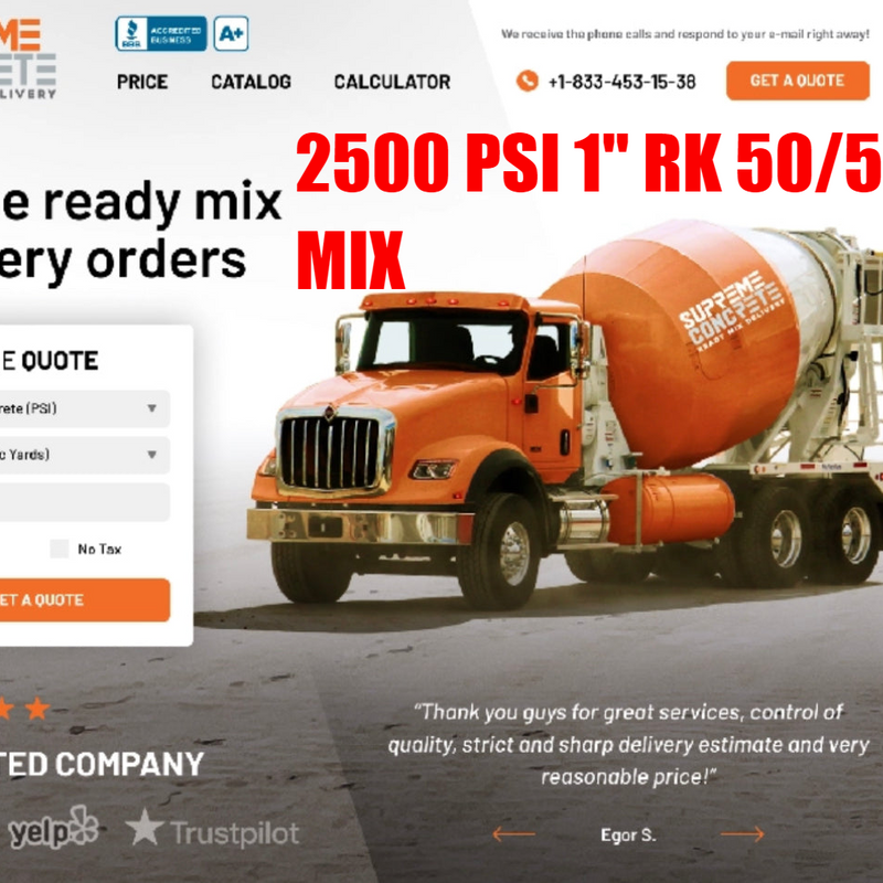 Mezcla RK 50/50 de 2500 PSI y 1 pulgada