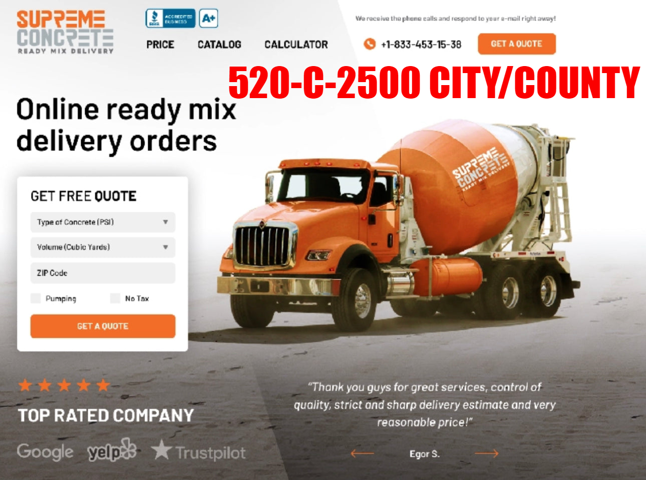 520-c-2500-city-county-supreme-concrete-ready-mix-concrete