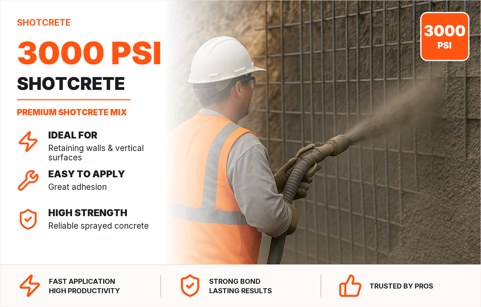 3000 PSI SHOTCRETE