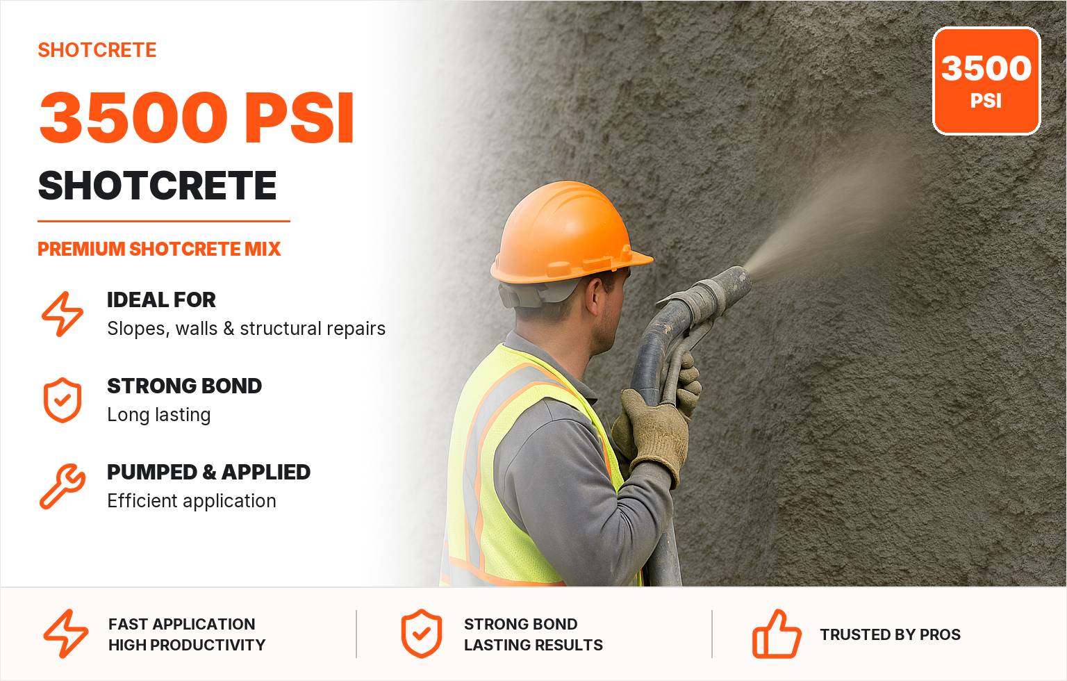 3500 PSI SHOTCRETE